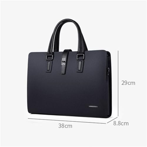 YRJFUT Briefcase Men's Business Large Capacity Leather Handbag Shoulder Bag Crossbody