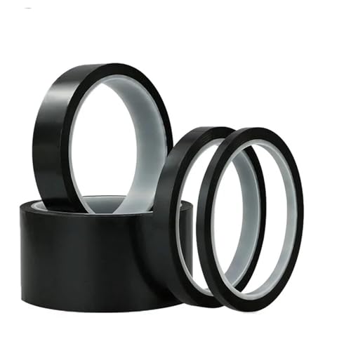 Anenog White Board Tape 10Pcs 50M Black Film High Temperature Resistant Shading Waterproof Tape Graphic Whiteboard Electrical Marking Tape for Office(5mmx50m)
