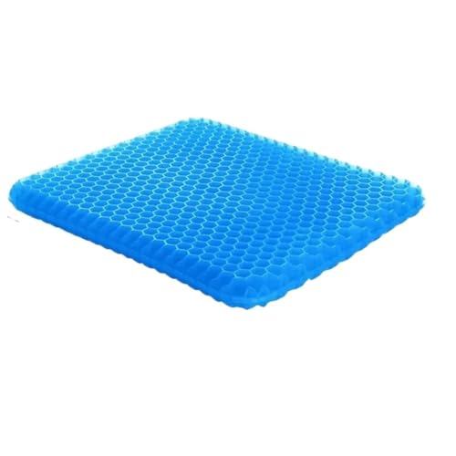 SamLng Breathable Gel Seat Cushion with Honeycomb for Back(Light Grey,E)