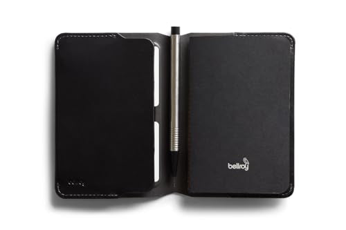 Bellroy Notebook Cover, Leather A6 Folio - Black
