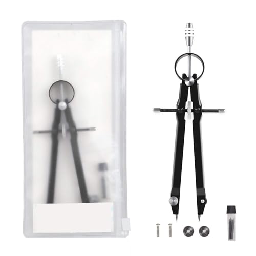 MENGKK Drafting Compasses Compass Compass Geometry Set with Lock Math and Precision Compass Metal and Durable for Solid and Plane Precis