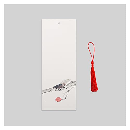 Bookmark 10Pcs Color Thickened Bookmarks with Tassels Water-Grained Paper Can be Handwritten 8 Styles Metal Bookmark (Color : 4) (3)