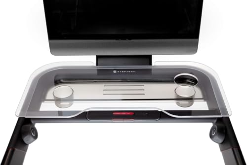 TFD StepTray+ Walking Desk Attachment for Peloton Tread+, Clear with Laptop Stand, Made in USA