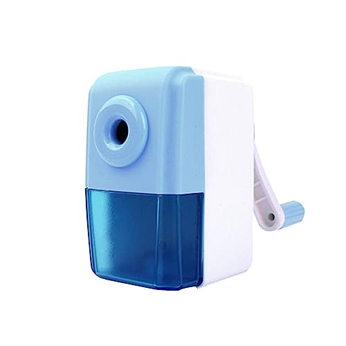 NVEIRGH Cute School Office Non Slip Automatic Enter Hand Crank Pencil Sharpener Multifunctional Labor Saving Classroom(E)