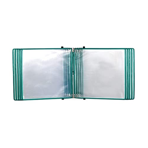 UMJIGF Desktop Document Holder A4 Reference Catalog Rack Catalog Display Rack, 10-Pocket Wall Reference Organizer, With Easy-Load Pockets, 20 Sheet Capacity Wall Mounted Referen,Green