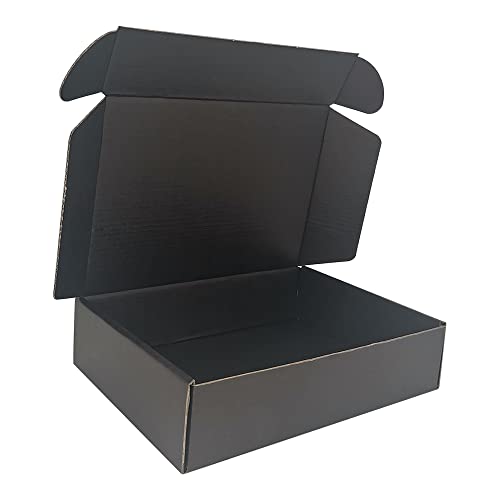 CH-BOX 150 Pack 9x6x2'' Small Shipping Boxes, Corrugated Cardboard Mailers for Business, Black (CM962B-150)