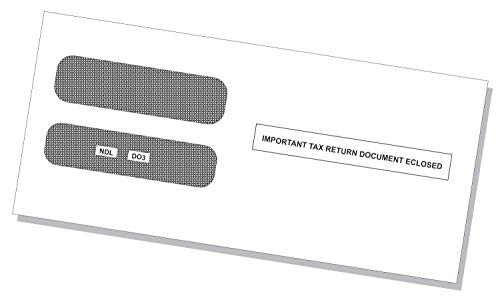 NextDayLabels - Envelopes, Designed to fit W-2 3-Up Employee Tax Forms, Horizontal Format (Pack of 100 Self Seal Envelope)