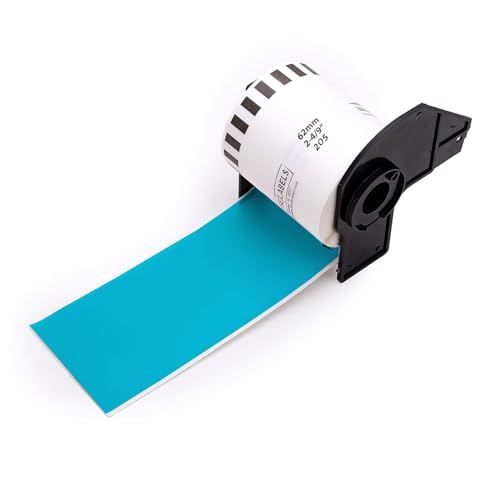 HouseLabels Compatible with Brother DK-2205, Blue, 2-4/9" x 100'