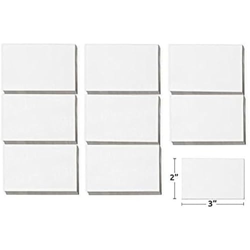 Bulk 2" x 3" White Damp Erase Write On Wipe Off Colored Magnet Strips 100/Pkg
