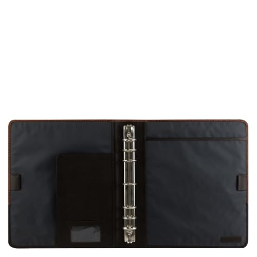 FranklinCovey - Logan Ring-Bound Binder for FranklinCovey Planners | Leather - Open Binder (Monarch, Chocolate/Espresso)