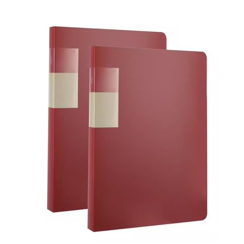 A3 Document Display Folders, 2 Pack 60 Clear Pockets Display Book, Presentation Project Folders