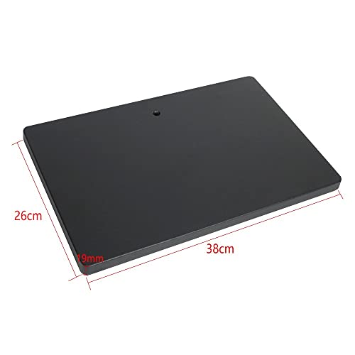Microscope Accessories Kit 38 * 26CM Metal Base Plate Table Working Stand Holder Bracket Worktable Platform for Industry Stereo Microscope Video Camera Microscope Slides(Black)