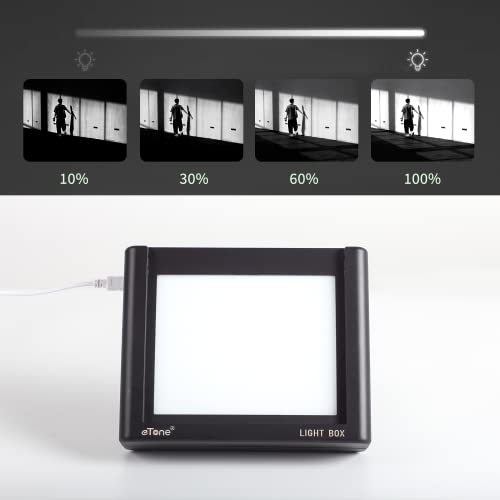 eTone Slide and Film viewer, digitizing/scanning/Copying. Light Box Scanner with 10 Adjustable Brightness USB Interface. Comes with 10x Lens.