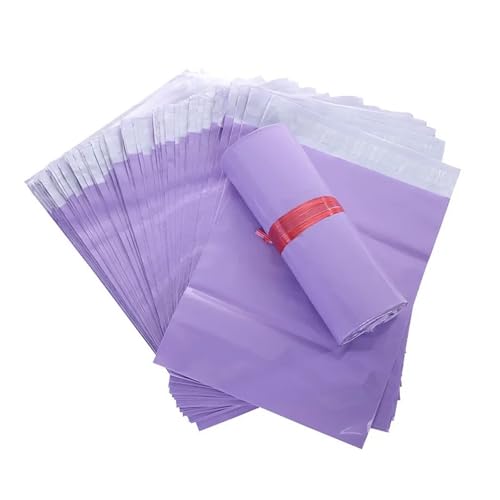 DJJSDMY Shipping Bags 100 Pieces Self Sealing Purple Mail Bag, Express Bag, Packaging Envelope(32x45cm)