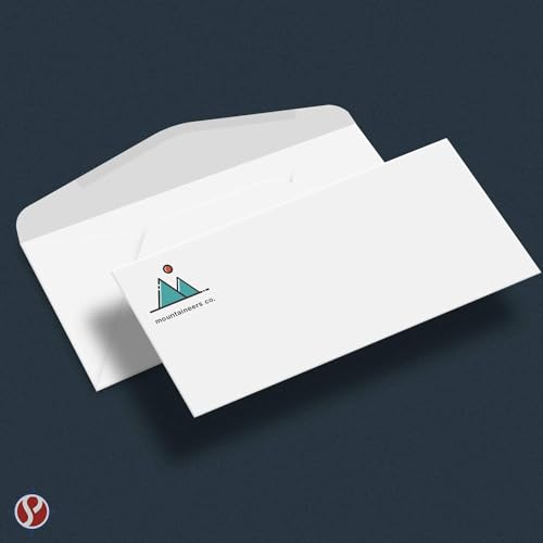 Customize Your #10 Regular Business Envelopes - Upload Your Full Color Logo and Info/Return Address - Custom Printing - We Will Professionally Print Your White Envelopes - 250 Envelopes per Pack
