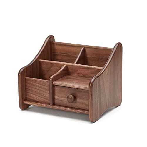 Pencil Holder Pen Holder Wooden Multi-Function Drawer Pen Holders Office Study Desktop Wood Pencil Brush Business Card Storage Box Desk Pen Cup Pencil Cup Pot Desk (Color : B)