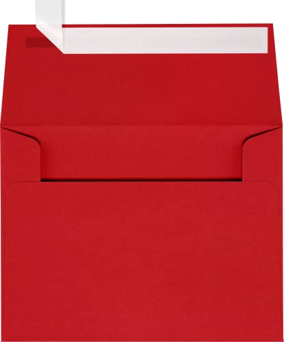 LUXPaper A2 Invitation Envelopes | Peel & Press | 4 3/8" x 5 3/4" | Ruby Red | 80lb. Text | 500 Qty