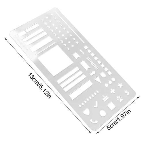 8 Pcs Manual Templates for Planning Calendar Reusable Dot Grid Log Template Transparent Handmade Flexible Record