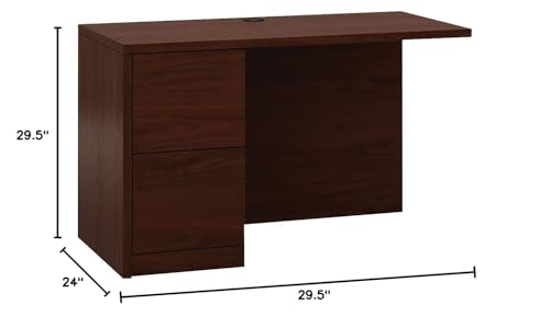 HON 105906LNN 10500 Series L Workstation Return, Full-Height Left Ped, 48w x 24d, Mahogany
