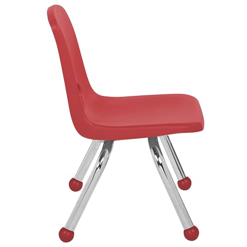 FDP 10" School Stack Chair with Ball Glides, Sand, 2-Pack, 15409-RD