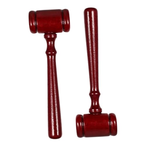 2-Piece Wooden Judge Gavel Set, Auction Courtroom Hammer Prop for Chairmen Board Meeting & Club Presidents Auction Hammer