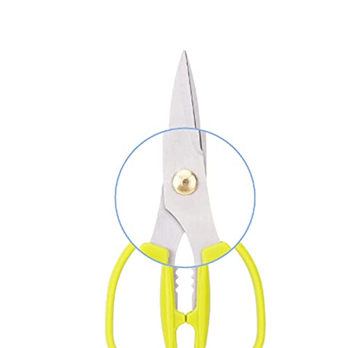 Craft Scissors Sturdy Sharp Scissors, for Office Home Household Sewing Fabric School Supplies,Size: 175 * 88mm (Color : Orange) (Yellow)