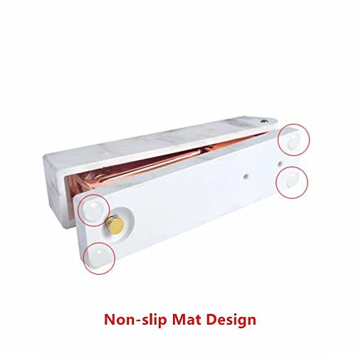 MPPSGDPZ Marble Stapler Standard Desk Manual Staplers with Rose Gold Rod Movement for Office School Home Desktop Accessories Supplies