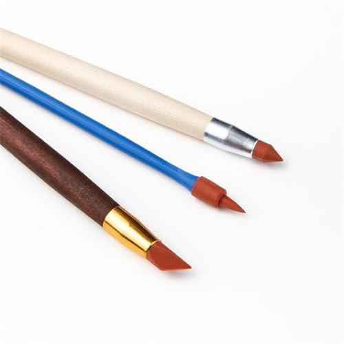 QVEZPRYX Clay Tools 8-piece Set Silicone Indentation Texture Rubber Pen Modeling DIY Hand