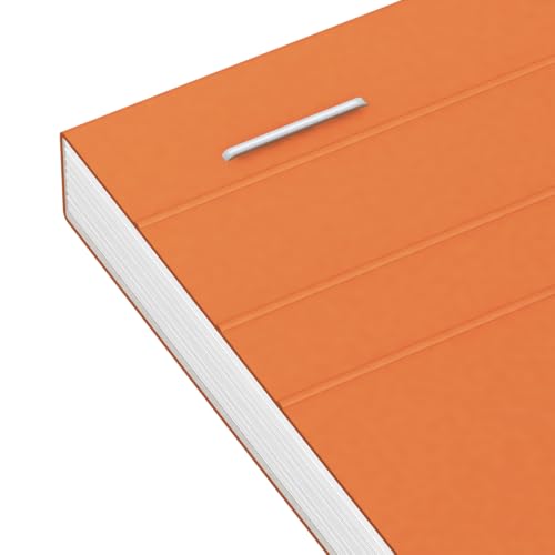 Oxford Pack of 2 Orange Perforated Notepads A4 + Small Squares 5mm 80 Sheets Stapled Cover Sheet Coated Orange