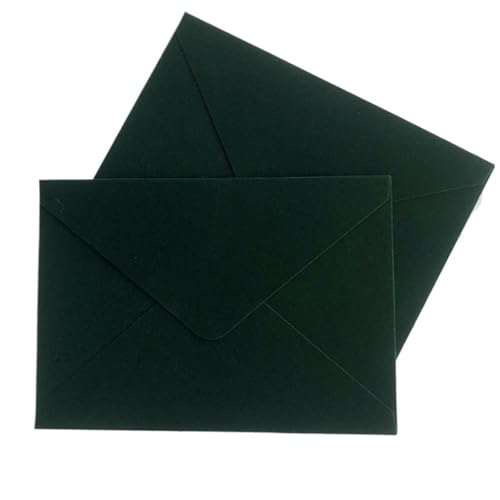Wedding Envelopes Velvet Envelopes Soft Smooth 13.5x19.5 Cm Fit For 5''x7'' Invitation Cards Printing Is Available.(Dark green,100pcs)