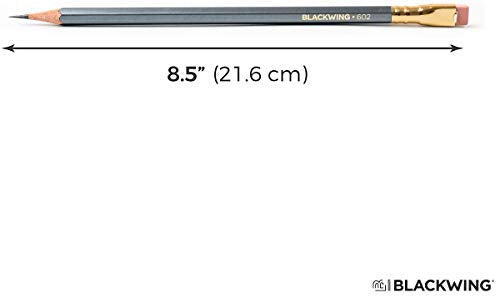 Blackwing 602 Pencils, Firm Japanese Graphite, Gunmetal Gray, 12 Count