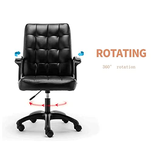 POCHY Flexible Office Chair Office Chairpu Leather Desk Chair Height Adjustable Rotating Computer Chair for Home Managerial Chairs Executive Chairs Cozy