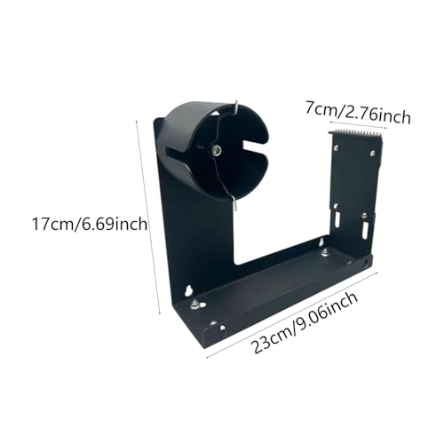 LOUYENOUS Desktop Package Roll Tape Dispenser Easily Cutting Baler Sturdy Practical Manual Packaging Box Sealing Roll Tape Cutter Tool, Black(Black)