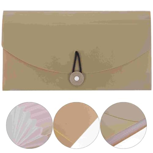 Expandable Accordion Filing Folders 13 Pockets Expanding File Folder Document Ganizer Waterproof PP Material Office Supplies Study Accessories Accordion with(Color1)