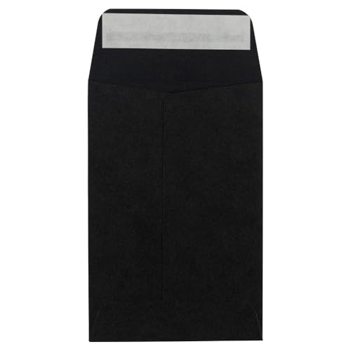 LUXPaper #4 Coin Envelopes | 3'' x 4 1/2" | Midnight Black | 80lb. Text | 1,000 Qty