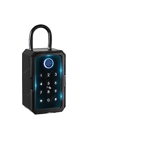HGIYA Key Lock Box Safe Storage Waterproof Organizer Secret Cabinet Outdoor,Fingerprint Digital App Remote Access Wall Mount Combination Security