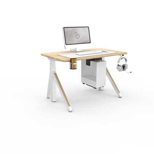 Dezctop Revon Pro Adjustable Standing Desk, 47x27.6in, Oak