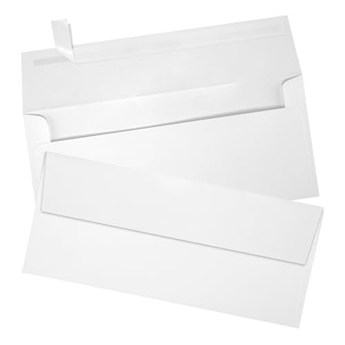 LUXPaper #9 Slimline Invitation Envelopes | Peel & Press | 3 7/8" x 8 7/8" | Bright White | 80lb. Text | 1,000 Qty