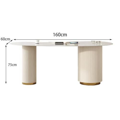 XIXSERTHIA Computer Desk Bright Desk Computer Integrated Desk Modern Simple Home Small Apartment Solid Wood Writing Desk Office Desk Office Desks(160 * 60 * 75cm)