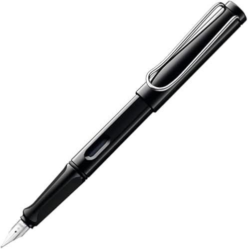 USZWBY Vintage Pens Fountain Pens for Writing Stunning Luxury Writing Pens Calligraphy Pen Best Pen Gift Perfect for Men and Women Lacquer Pen for journaling（Bright Black-0.5mm）