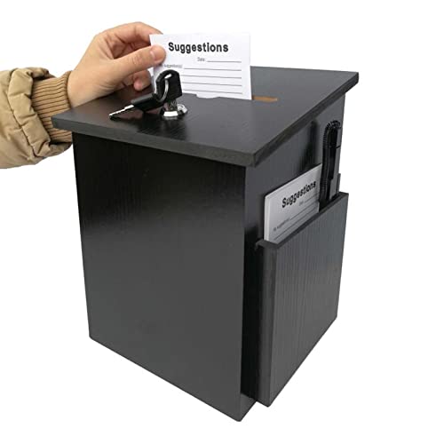 ZEELYDE Donation/Charity/Suggestion Box,Charity Donation Suggestion Suggestion Box Church Supplies Wooden Dedication Vote Hanging Wall with Lock Box Donation Box Dedication Prayer Box