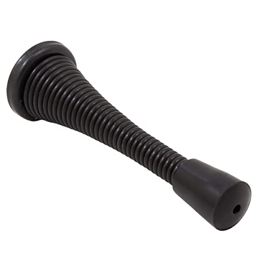 Heavy-Duty Spring Door Stop, 3 Inches, 100-Pack, Matte Black