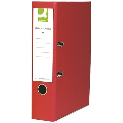 Q-Connect Lever Arch File Paperback Foolscap Red (Pack of 10) KF20031