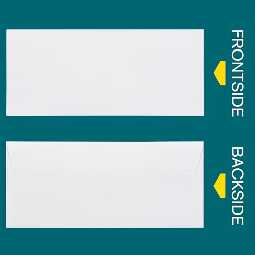 #10 Envelopes Self Seal, 500 Count, Security Tinted, 4 1/8 x 9 1/2 Inch, Business Envelopes Letter Size, 24 LB Paper - Bright White Color - Legal Size