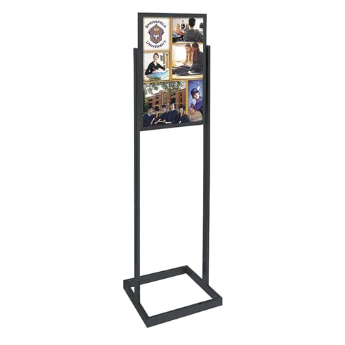 CAI - UNITED VISUAL PRODUCTS Manufacturer Varies Sign Holder, Pedestal, 14x22, Alum, Black 650-BLK-UVP - 1 Each