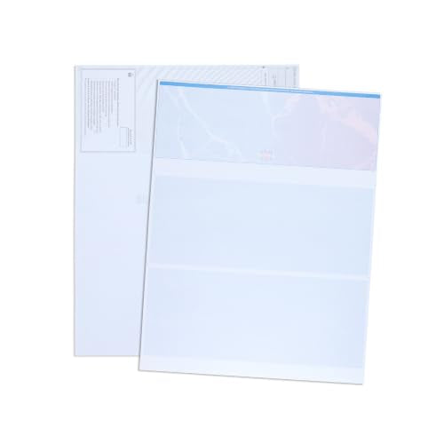 Blue Summit Supplies 500 Blank Check Stock, 3 Part Top Check, Letter