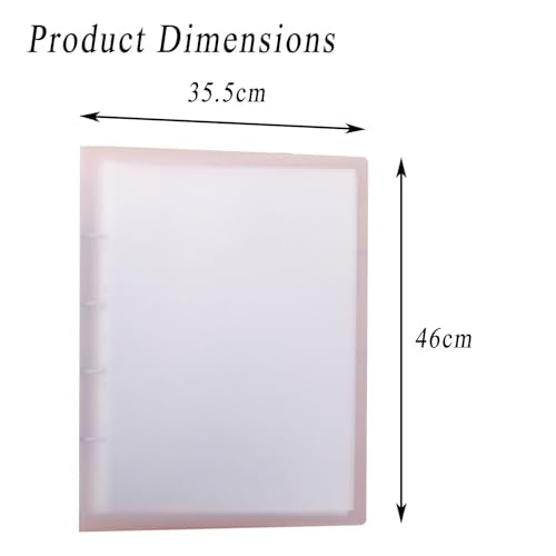2 Pcs A3 Display Book Folder with Removable Clear Pockets, Translucent White Cover Presentations Document Project Files Folder/30 Pages