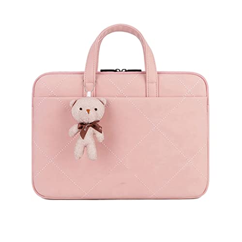 Cute PU Leather Women Laptop Bag Sleeve Notebook Carrying Case Briefcase Mouse Bag (Color : A, Size : 12-13.3 inch)