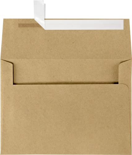 LUXPaper A4 Invitation Envelopes | Peel & Press | 4 1/4" x 6 1/4" | Grocery Bag Brown | 70lb. Text | 500 Qty