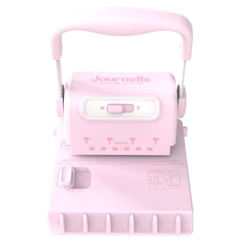 Journelle Duo Bind Machine 2-in-1 Pink Binding Machine | Book Binding | Compatible with 2:1 to 1" Binders, Spirals | Disc and Spiral Binding Machine